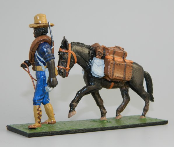 US Colored Private with Pack Mule