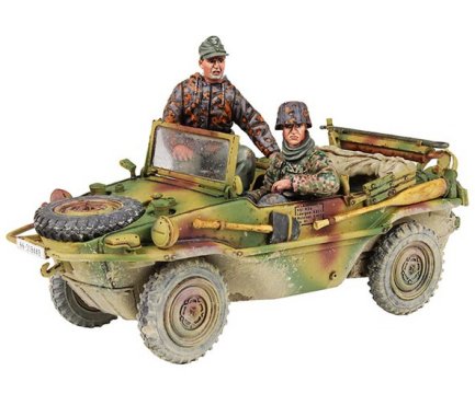 WWII German Type 166 Schwimmwagen & Crew, 12th SS Divison, Winter 1944-45