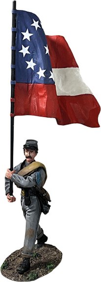 Confederate Infantry Flagbearer with 1st National Colors