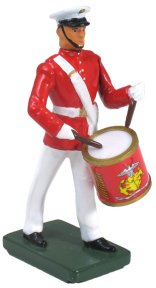 United States Marine Corps Side Drummer, Commandant's Own, Red Tunic