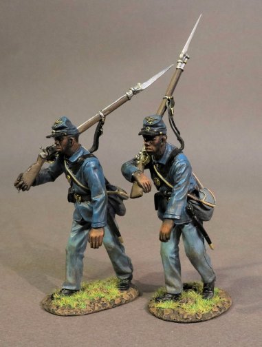 Two Infantry Advancing, 54th Regiment Massachusetts Volunteer Infantry