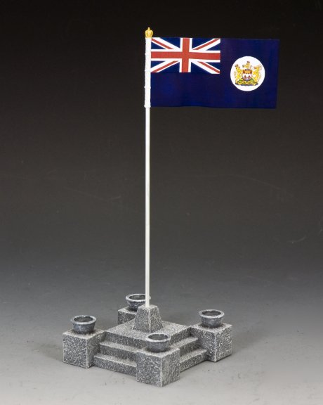 Ceremonial Flag Base & British Crown Colony of Hong Kong Flag