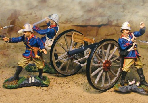 24th Regt Artillery Set - 3 Figures and Cannon