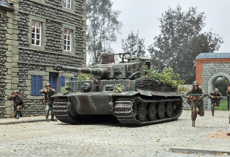 Tiger in a Normandy village