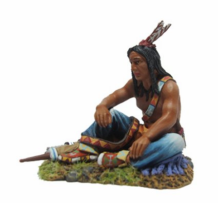 Sioux Warrior Sitting on Ground
