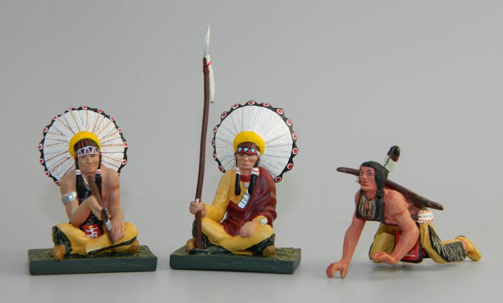 Two Indian Chiefs & One Crawling Indian