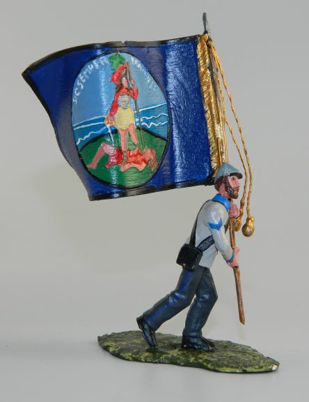 Civil War Flagbearer "Sic Semper Tyrannis"