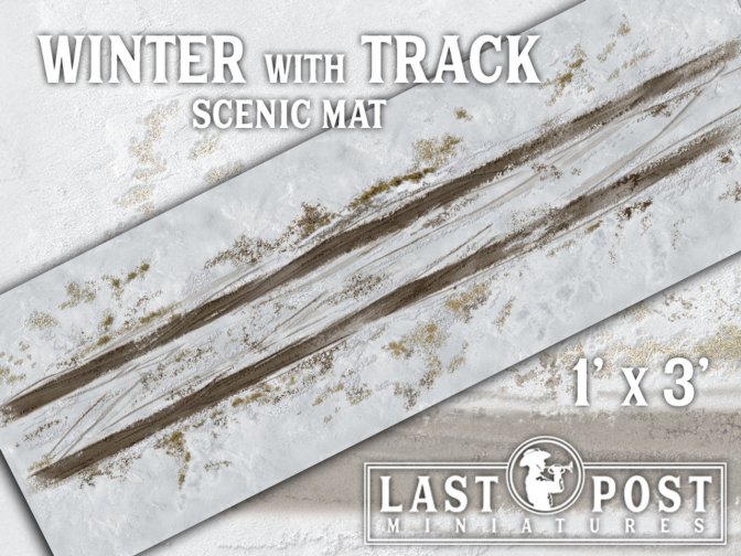 Winter with Tracks Scenic Mat - 1' x 3'