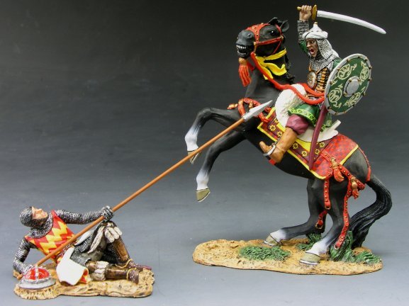 "Fight to the Death" Mounted Saracen vs. Fallen Crusader