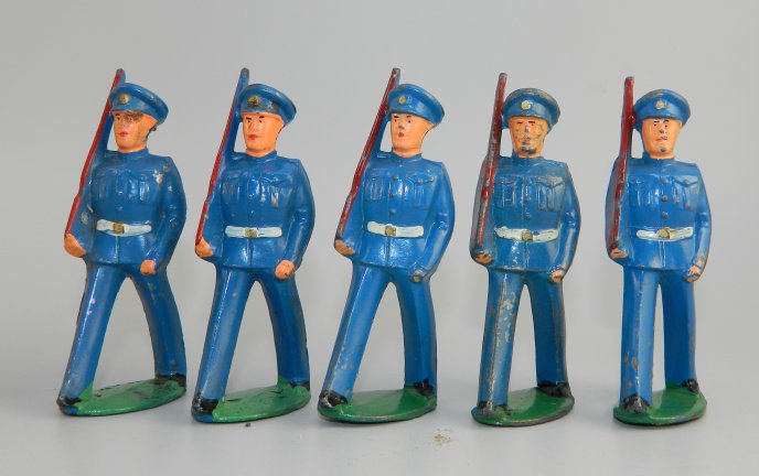 Five US Marines|Barclay|Dimestore Toy 