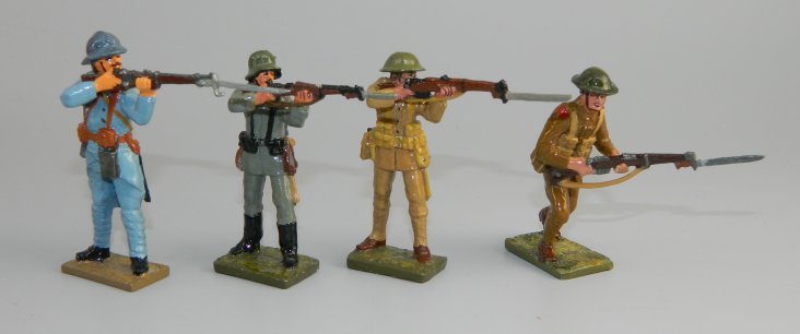 Four World War I Figures - Mini-Men