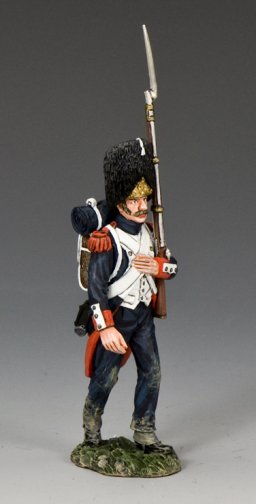 Old Guard Marching with Musket on Left Shoulder