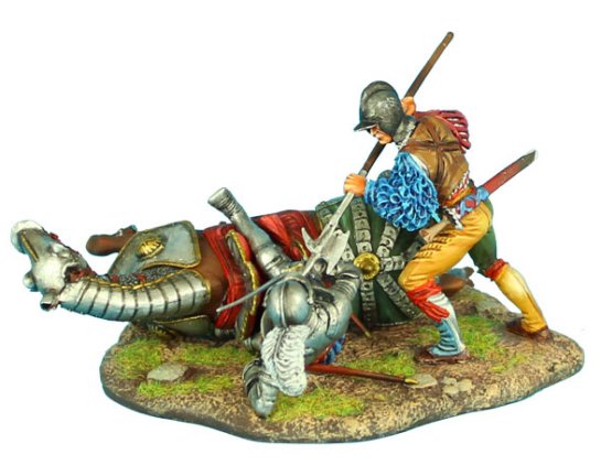 German Landsknecht Finishing Off Downed French Knight