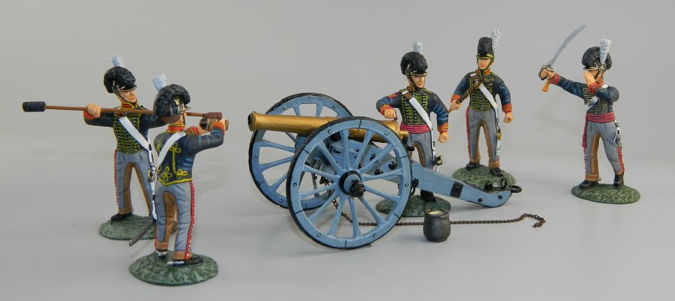 British Horse Artillery, 5 Crew Firing Gun