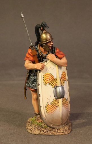 Legionnaire Leaning on Scutum, Roman Army of the Late Republic