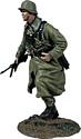 German Grenadier NCO Running in Greatcoat With MP 40, 1941-45