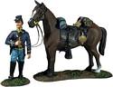 Federal Cavalry Trooper Holding Horse