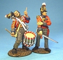 1st Regiment of Foot (Royal Scots), Wounded Drummer and Officer