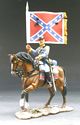 Confederate Flagbearer Mounted