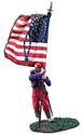 Union Infantry 114th Pennsylvania Zouaves Color Sergeant w/National Colors