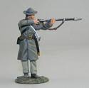 Confederate Infantry in Winter Clothing Standing Firing