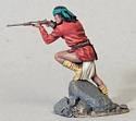 Apache Warrior Standing Firing Carbine from Rock