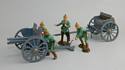 German 7.7 Gun & Limber with Service Detachment
