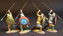 Four Persian Kardake Infantry - White Caps