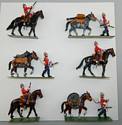 Mounted British Soldiers & Pack Mules with Foot Soldiers - Zulu War