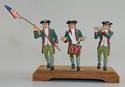 American Revolution Soldiers on Wooden Base
