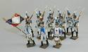 French Napoleonic Soldiers - Flagbearer, Officer, Drummer & 9 Soldiers