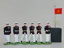 8th & I US Marines - Officer, Guidon & 4 Staff NCOs