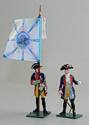 Prussian Musketeer Officer & Flagbearer