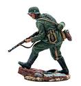 German Soldier Cautiously Advancing with K98