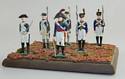 3 Continentals & 3 War of 1812 Soldiers on Wooden Base