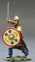 Running Warrior with Shield and Sword