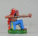 Indian Brave Kneeling with Bow