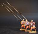 Three Phalangites with Colored Shields, Macedonian Phalanx