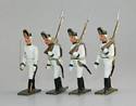 Officer & Three Marching Napoleonic Soldiers