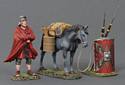 Roman Legionnaire with Pony, Imperial Red Shield & 2 Pilum