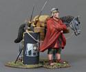 Roman Legionnaire with Pony, 9th Legion Black Shield & 2 Pilum