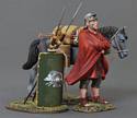 Roman Legionnaire with Pony, 20th Legion Green Shield & 2 Pilum