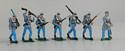 Confederate Officer & Infantry Marching
