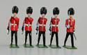 Canadian Governor General's Foot Guards Officer & 4 Guardsmen Marching