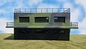 WWII Airfield Control Tower Façade - Green/Black