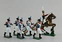 Mounted French Officer, Corporal, 2 Drummers & 2 Fifers