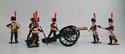 Officer and 5 Gunners with Field Gun  French Horse Artillery of the Guards