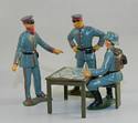 WWII German Command Set - Table, Map & 3 Officers