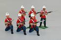 "At The Ready" 3 Privates Standing, 3 Kneeling - 24th Regt., Zulu War