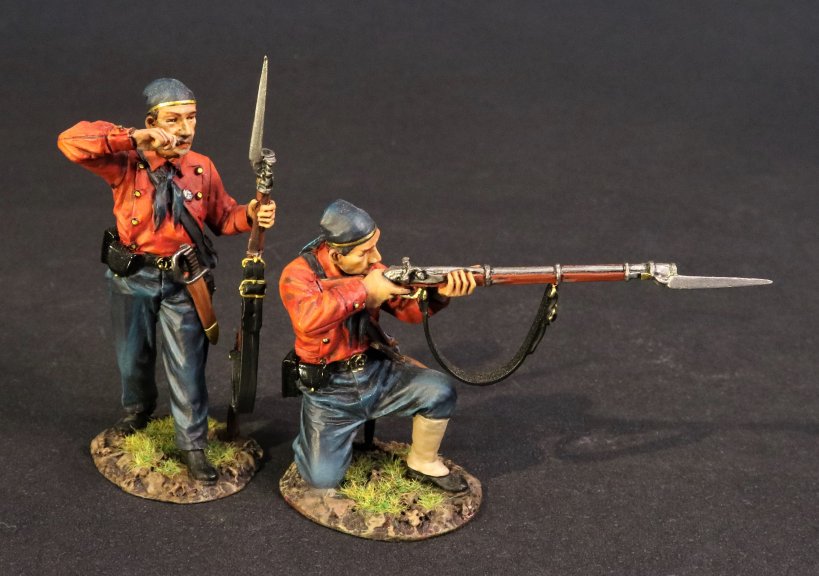 Two Infantry Firing & Loading, 11th Regiment New York Volunteer Infantry Zouaves